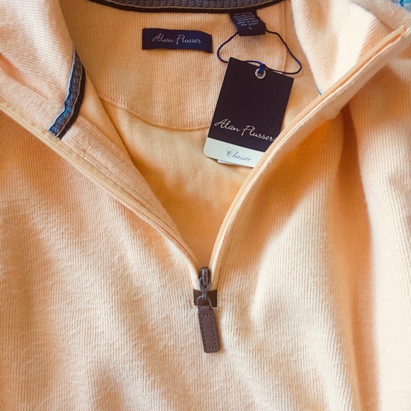 NWT Alan Flusser Men’s Yellow Sweater Pullover - Picture 14 of 16